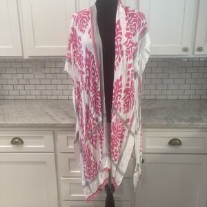 Comfy Luxe Kimono Womens One Size Pink Coverup Beach Resortwear New Tags Boho